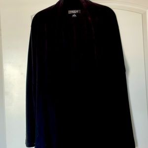 August Silk Black Open Front Cardigan